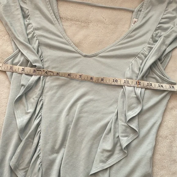 Willow & Clay Light Blue Ruffle Blouse size XS - Picture 6 of 7
